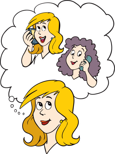 年轻女孩在和朋友通电话图片下载