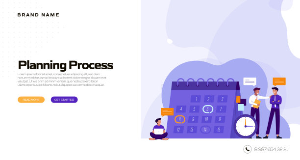 登陆页模板，网站横幅，广告和营销材料，在线广告，商业展示等概念矢量插图。图片下载