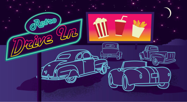 经典复古驱动器海报设计广告图片下载