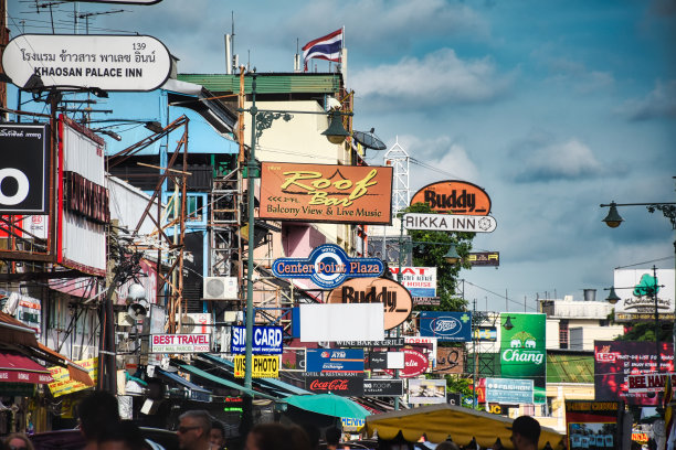 曼谷考山路的城市风景图片图片下载