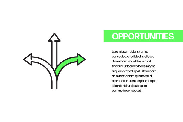 机会平面线图标，轮廓矢量符号插图。像素完美图片下载