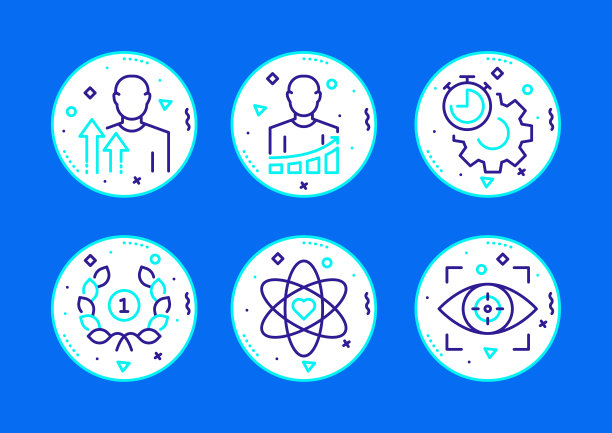 核心价值相关的线图标，轮廓矢量符号说明。图片下载