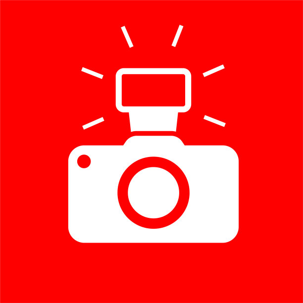 带有闪光灯图标的相机图片下载