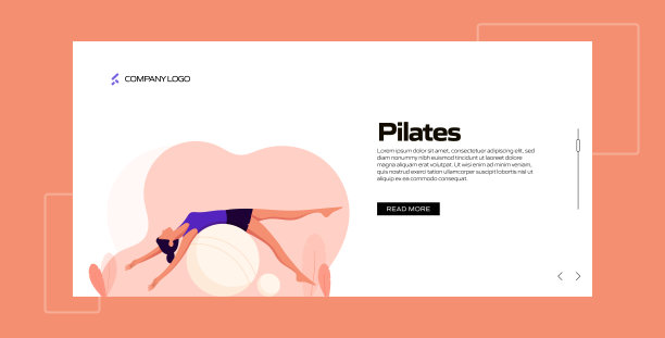 健身和锻炼概念登陆页面设计。现代平面风格矢量插图图片下载