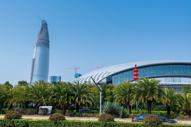 位于中国深圳南山深圳湾的现代建筑图片下载
