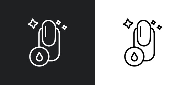 指甲油去除轮廓图标在白色和黑色。指甲油去除平面矢量图标从美容集的网络，移动应用程序和用户界面。图片下载