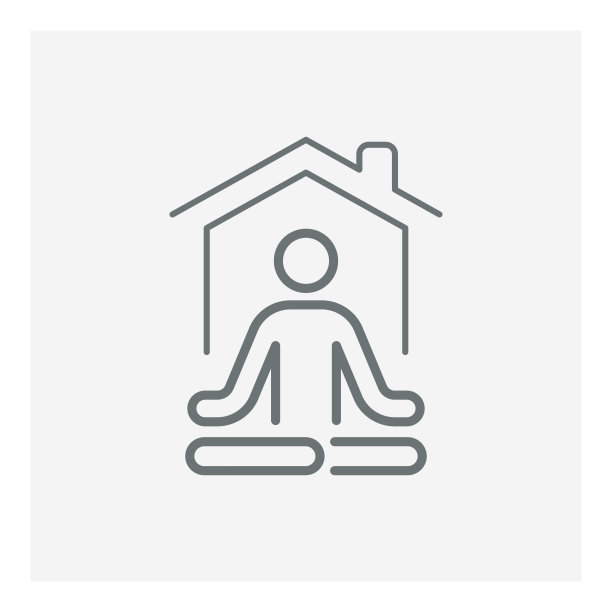 家庭锻炼图标：居家安全，对抗新冠病毒图片下载