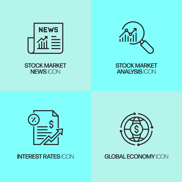 投资相关的现代矢量图标图片下载