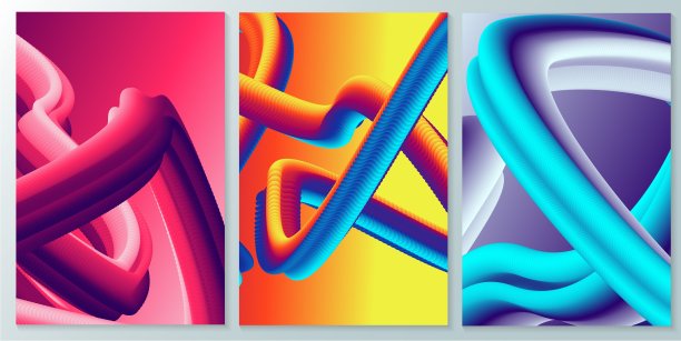 渐变背景上的流体抽象设计。抽象设计用现代流体和液体为您的模板图片下载