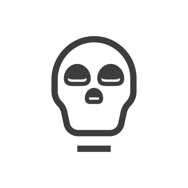 人类头骨图标设计图片下载