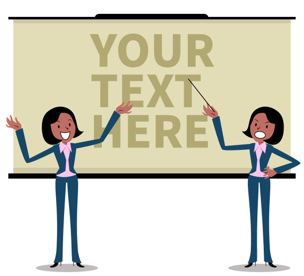 女商人在会议中用两种姿势做演讲图片下载