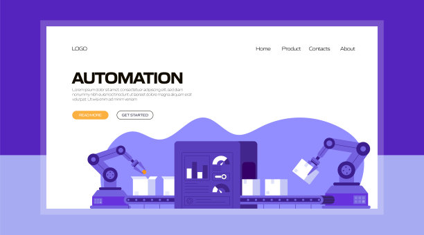 自动化概念矢量插图网站横幅，广告和营销材料，在线广告，业务演示等。图片下载