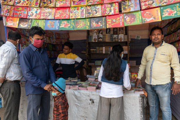 书展上的书摊图片下载