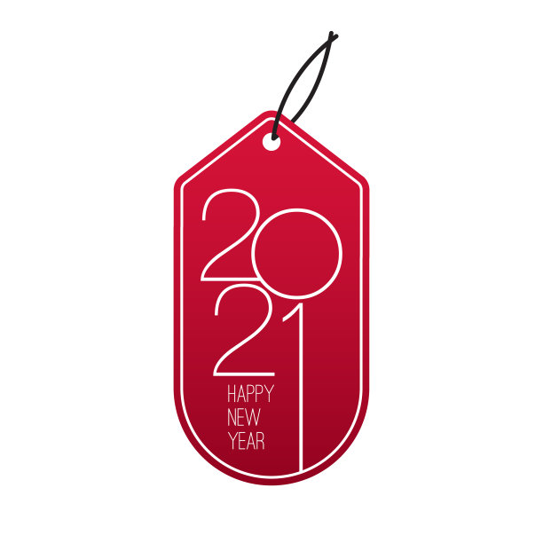 新年快乐。2021刻字。价格标签向量。销售标签向量孤立股票插图图片下载