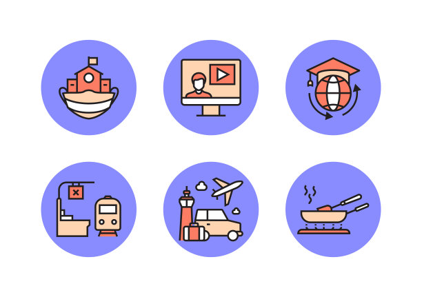 新常态概念-平面线图标，轮廓向量符号插图。Covid-19冠状病毒图片下载