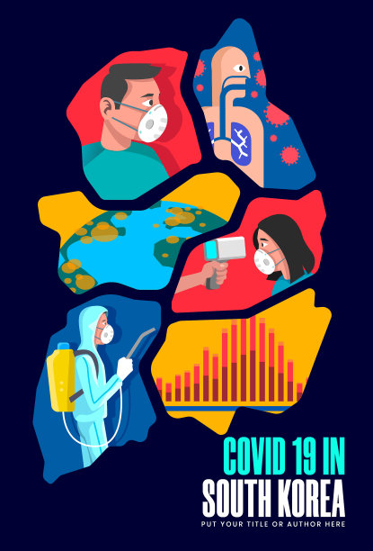 韩国地图上的医疗设计图片下载