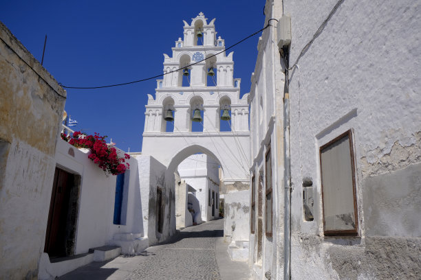 希腊圣托里尼岛岛。图片下载