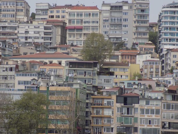 伊斯坦布尔欧洲部分的色彩斑斓的建筑图片下载