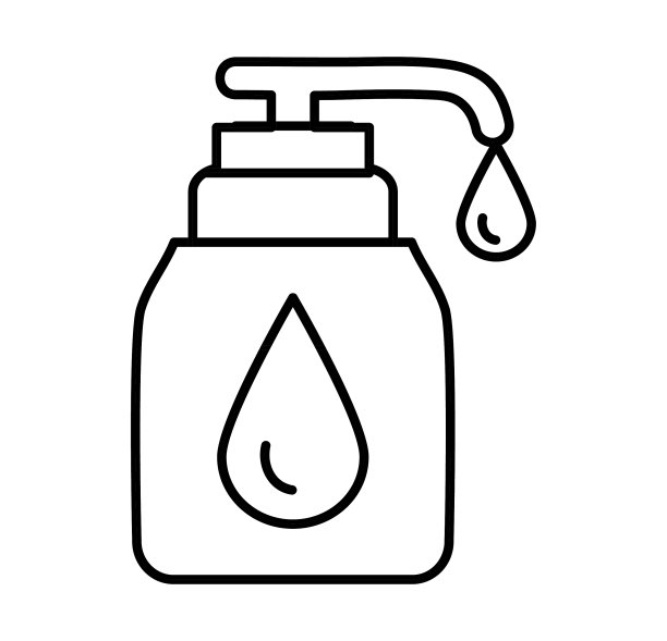 现代细线图标瓶润肤霜护肤治疗图片下载