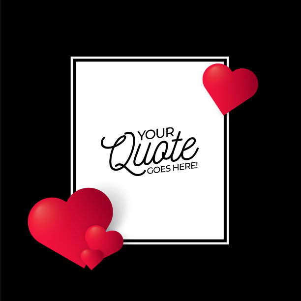 3d红心在黑色的背景。抽象背景库存图图片下载