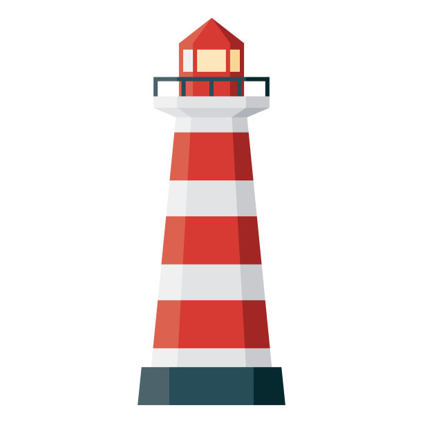 灯塔图标上透明的背景图片下载