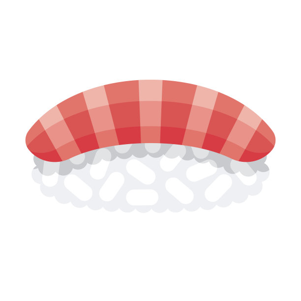 Otoro脂肪金枪鱼寿司图标在透明的背景图片下载