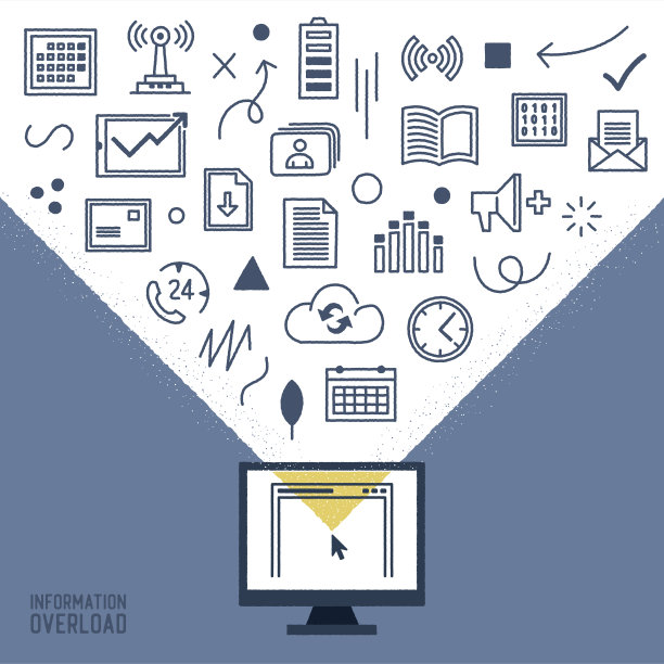 工作超载矢量信息图表图片下载