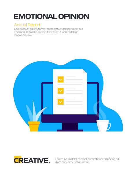 海报、封面和横幅的情感观点概念平面设计。现代平面设计矢量插图。图片下载