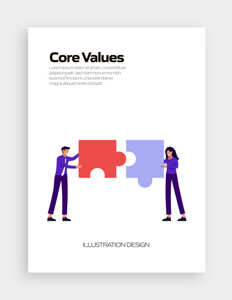 核心价值观概念矢量插图网站横幅，广告和营销材料，在线广告，业务演示等。图片下载