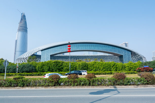 位于中国深圳南山深圳湾的现代建筑图片下载