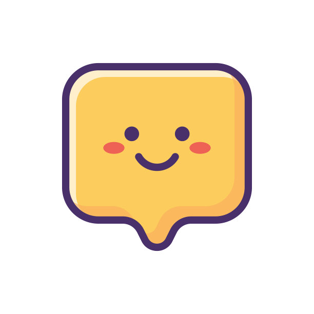 表情可爱的平面设计在语音气泡图片下载