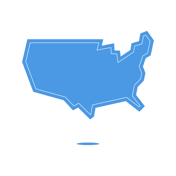 美国地图简单的几何形状图片下载