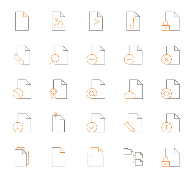 文档和文件图标集图片下载