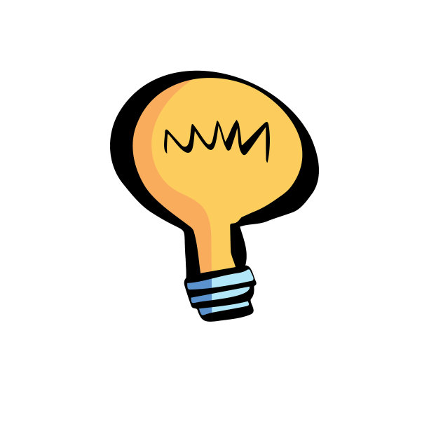 灯泡卡通插图图片下载