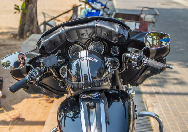 亚洲泰国境内的哈雷戴维森摩托车图片下载