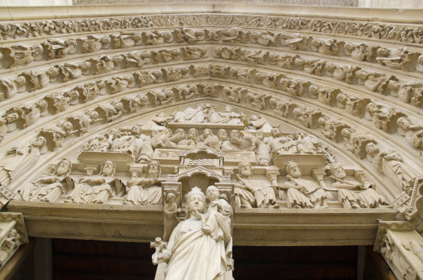 巴黎圣母院入口图片下载