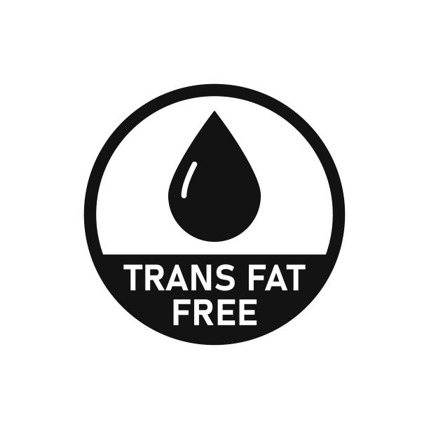 反式脂肪是免费的。自然产品。过敏原。食物不耐受。电脑图标,标签。贴纸。矢量插图。图片下载