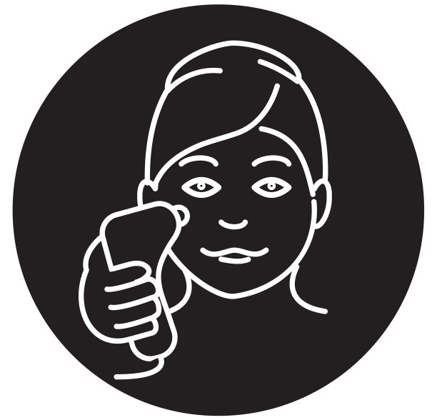 现代细线图标去角质的皮肤护理魔杖图片下载