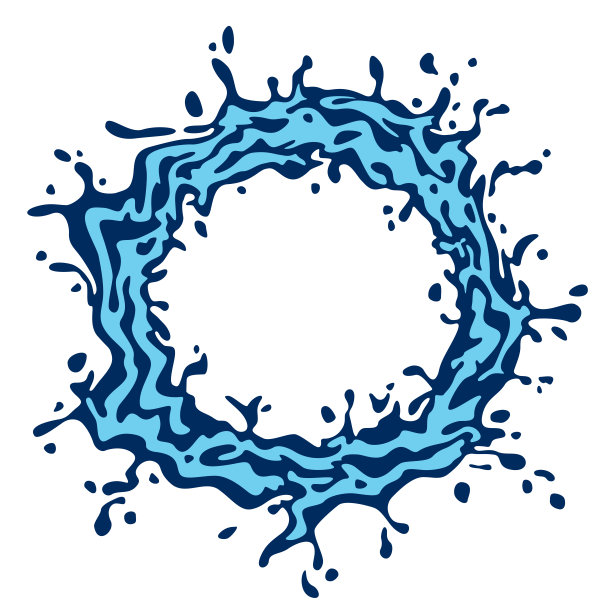 空白圆形水飞溅框架图片下载