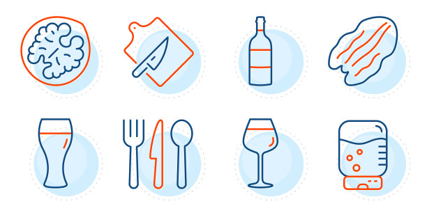 水冷却器酒瓶和波尔多玻璃图标图片下载