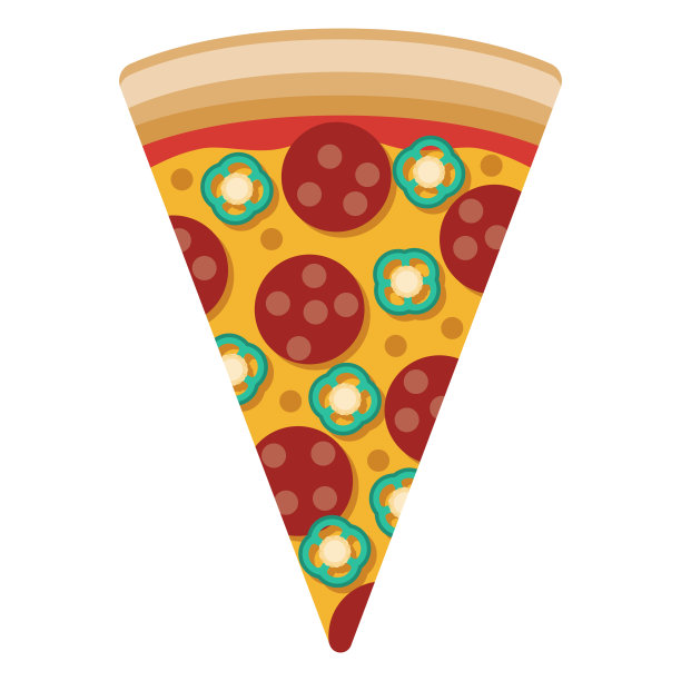 辣香肠披萨图标上的透明背景图片下载