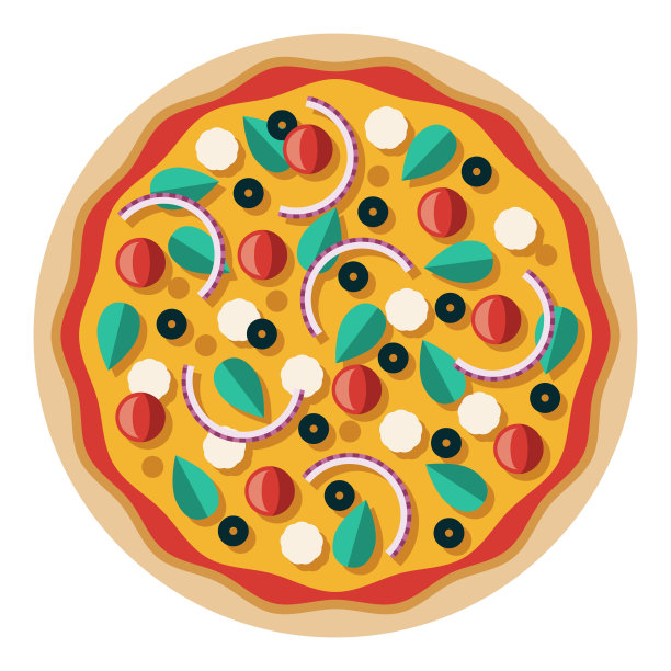 希腊披萨图标上透明的背景图片下载