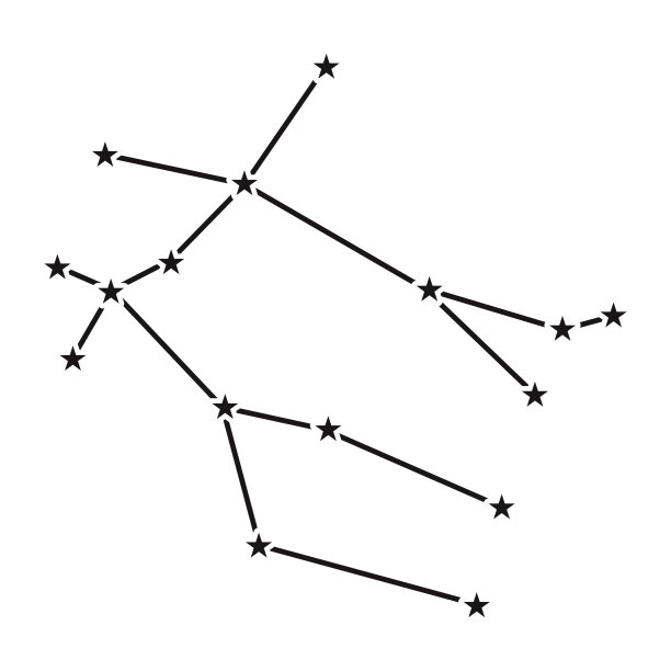 双子座星座在透明的背景图片下载