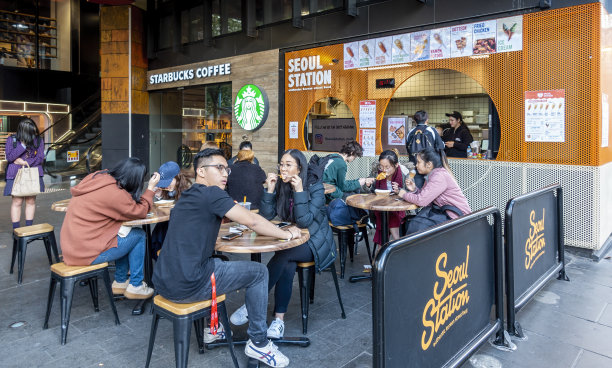 汉城站韩国快餐小吃配街头餐饮图片下载