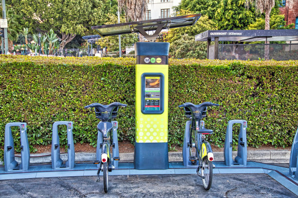 联合车站的洛杉矶地铁自行车共享中心图片下载
