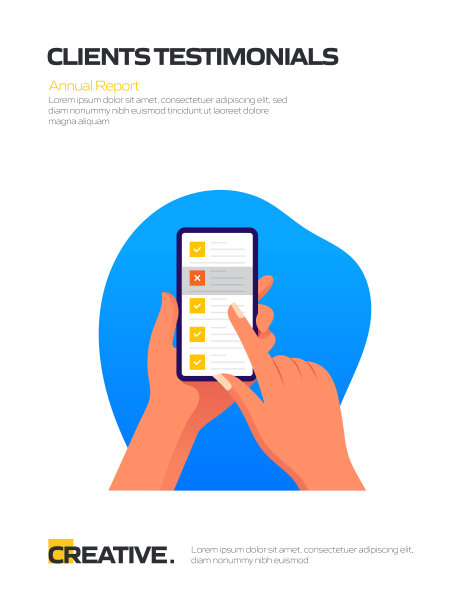 客户评价海报，封面和横幅的平面设计概念。现代平面设计矢量插图。图片下载
