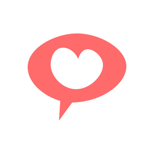 心的形状上说话气泡图片下载