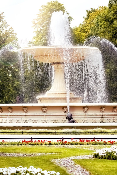 公园里的喷泉图片下载