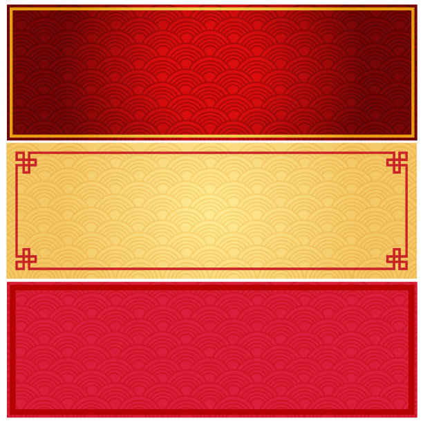 中国东方传统无缝图案网页横幅背景设置图片下载