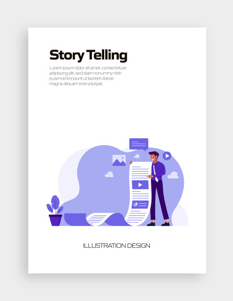 故事讲概念矢量插图网站横幅，广告和营销材料，在线广告，业务演示等。图片下载